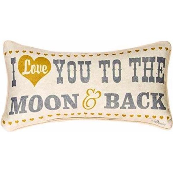 Manual Woodworkers & Weavers Manual Woodworkers & Weavers 85923 17 x 9 in. Love You To the Moon & Back Pillow SHLOV
